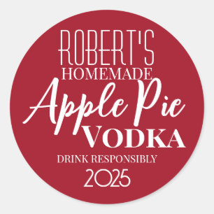 Apple Pie Vodka Personalised Classic Round Sticker
