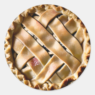 Apple Pie with a Fancy Crust Classic Round Sticker