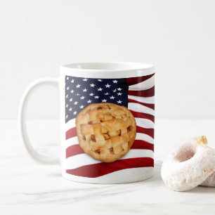 Apple Pie with American Flag Coffee Mug