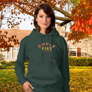 Apple Pies Season Vibes Personalise Name Hoodie