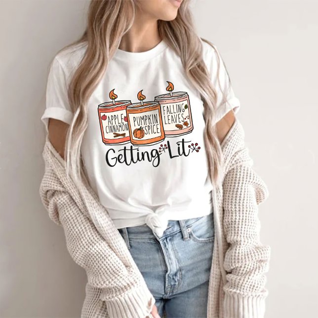 Apple-Pumpkin-Leaves-Getting Lit T-Shirt (Creator Uploaded)
