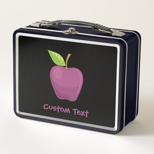 Apple Purple Metal Lunch Box (Front)