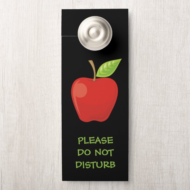 Apple Red Door Hanger (On Knob)