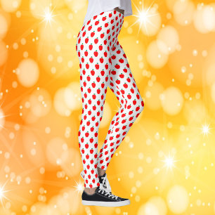 Apple Red Fruit Pattern Leggings