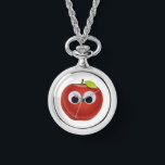 Apple, red fruit with googly eyes - Personalised Watch<br><div class="desc">The design you describe seems charming and playful. A red cartoon apple with large googly eyes gives the object a lively and animated personality. The red colour of the apple could indicate its freshness and liveliness, while the smile and big wiggling eyes add a friendly and fun touch to the...</div>