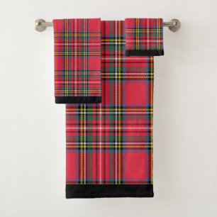 Apple Red Plaid 3 Piece Bath Towel Set