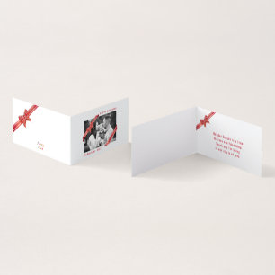 Apple Red Ribbon Christmas Photo