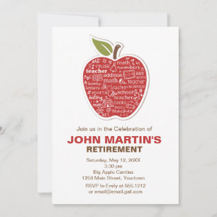 Apple Retirement Invitation