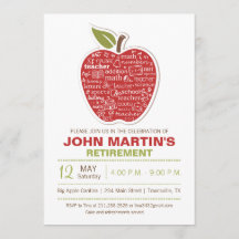 Apple Retirement Invitation