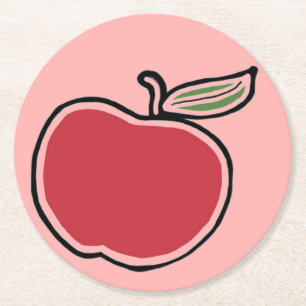 Apple Round Paper Coaster