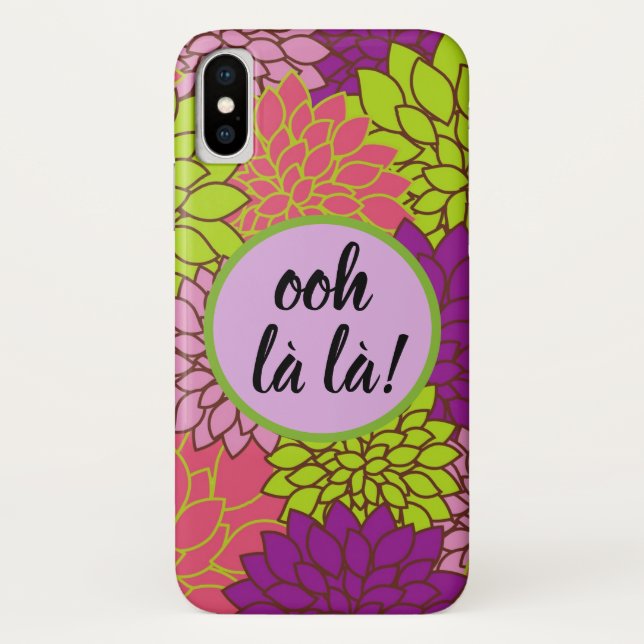 Apple/ Samsung Ooh la la! Monogram Bold Floral Case-Mate iPhone Case (Back)