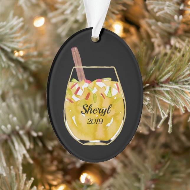 Apple Sangria Personalised Ornament (Tree)