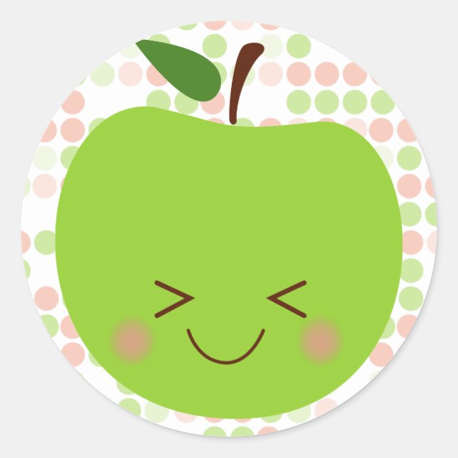 Apple Sass Classic Round Sticker (Front)