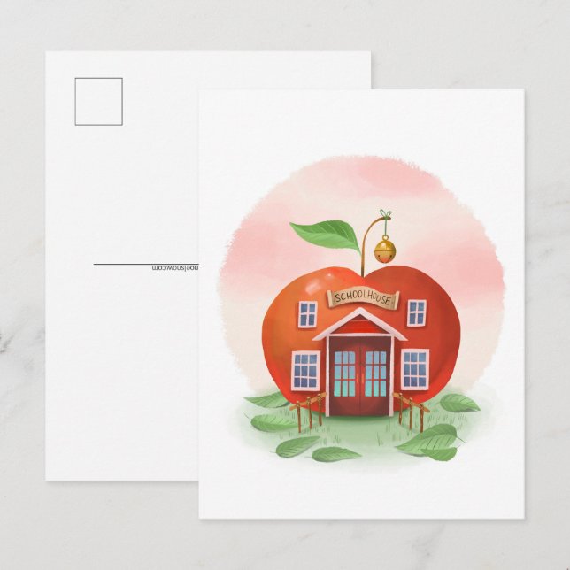 Apple Schoolhouse Postcard (Front/Back)