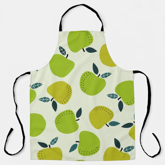 Apple seamless pattern. Fruit theme illustration.a Apron (Front)
