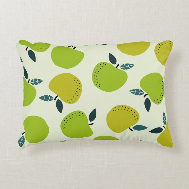 Apple seamless pattern. Fruit theme illustration.a Decorative Cushion (Front)