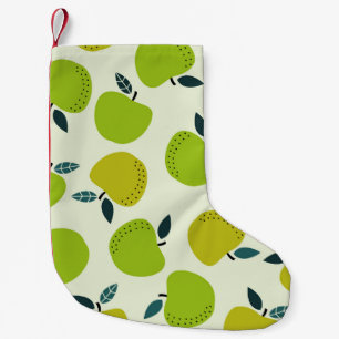 Apple seamless pattern. Fruit theme illustration.a Small Christmas Stocking