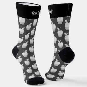 Apple Silver Pattern Socks