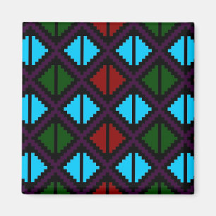 "Apple Slice" magnet - purple/aqua