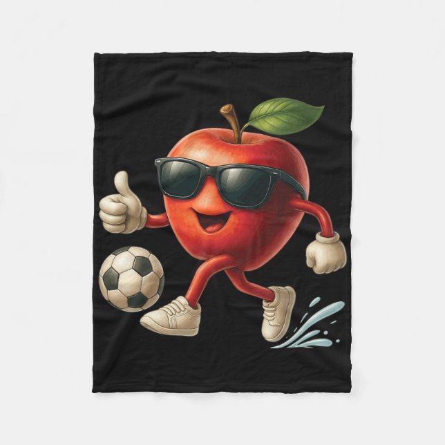 Apple Soccer  Fleece Blanket (Front)