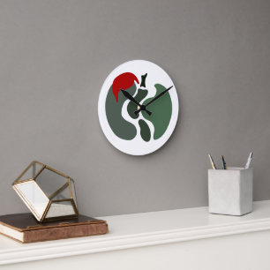 Apple Splitting Round Clock