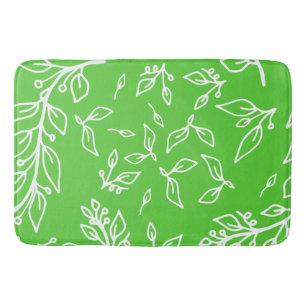 Apple Spring Green Floral Bath Mat