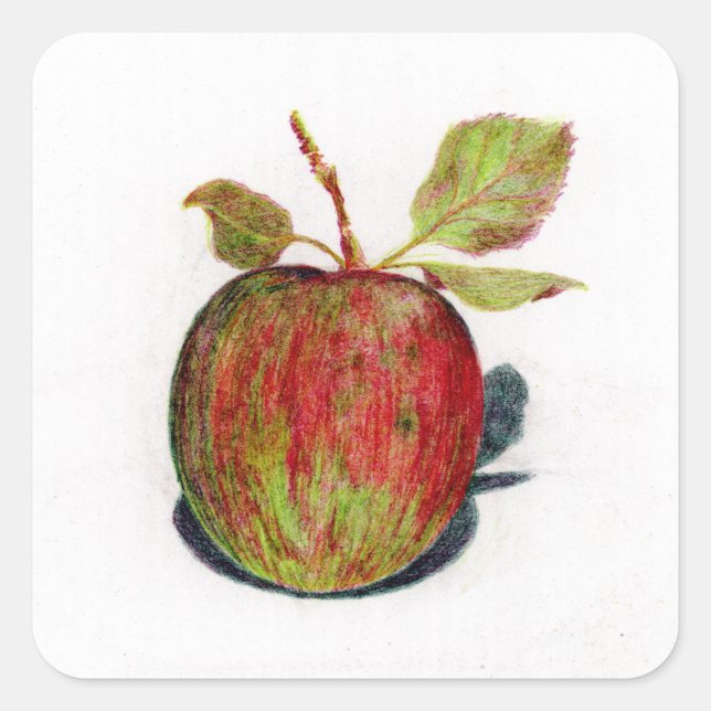 Apple Square Sticker (Front)