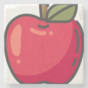 apple stone coaster