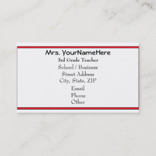 Apple Teacher Business Card