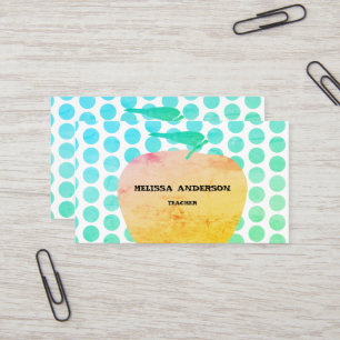 apple teacher business card