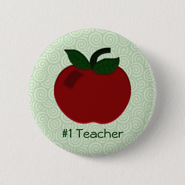 Apple Teacher Collection 6 Cm Round Badge (Front)