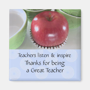 Apple Teacher Saying Magnet