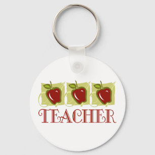 Apple Teacher School Gift Key Ring