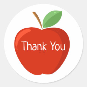 Apple Thank you  teacher business label