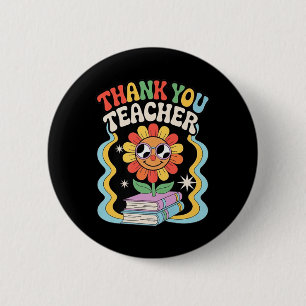 Apple Thank You Teachers Teacher Motivational Appr 6 Cm Round Badge