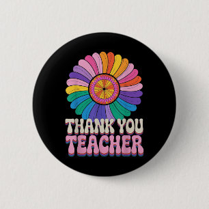 Apple Thank You Teachers Teacher Motivational Appr 6 Cm Round Badge
