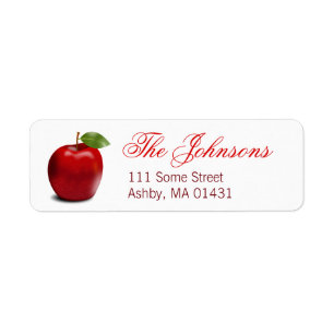 Apple Theme Personalised Return Address Labels