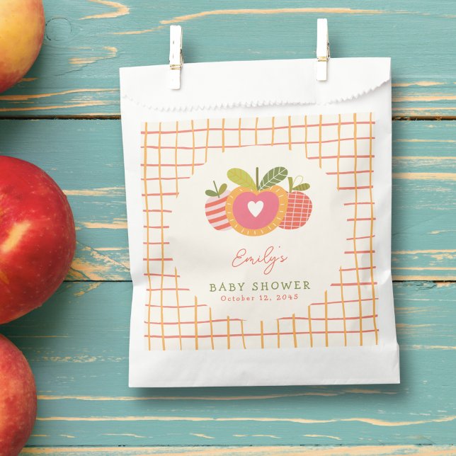  Apple Theme Whimsical Fall Baby Shower Orange Favour Bags (Creator Uploaded)