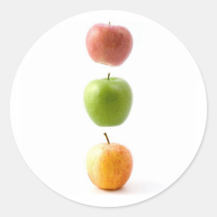 Apple Time Classic Round Sticker