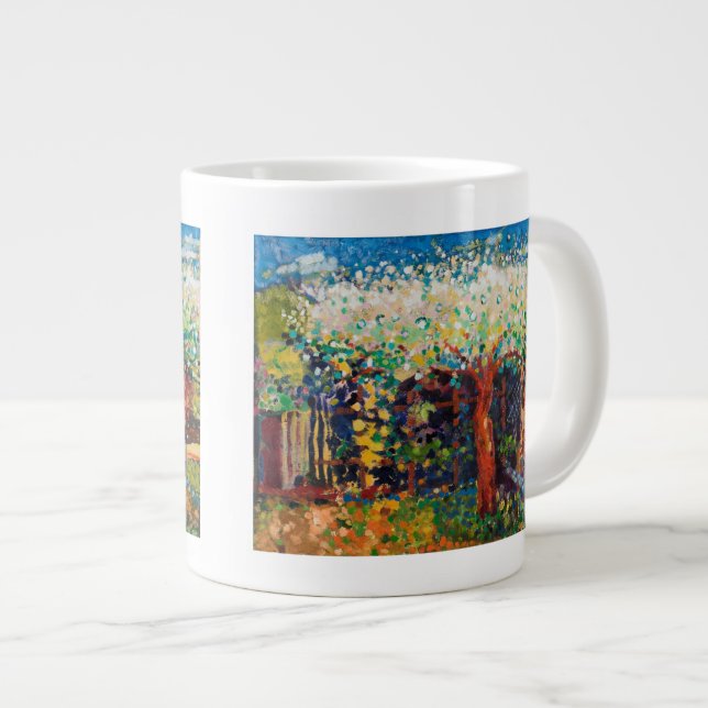 Apple Tree Blossom Large Coffee Mug (Front Right)