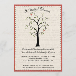 Apple Tree Bridal Shower Invitation