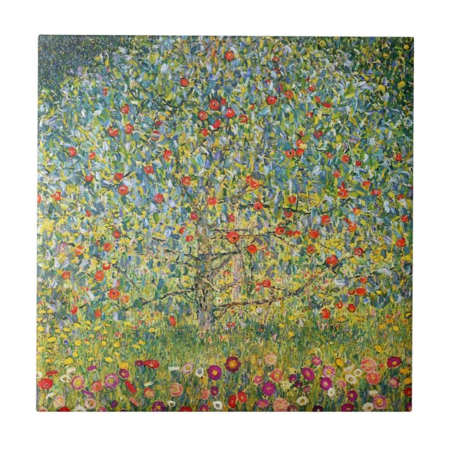 Apple Tree by Gustav Klimt Tile (Front)