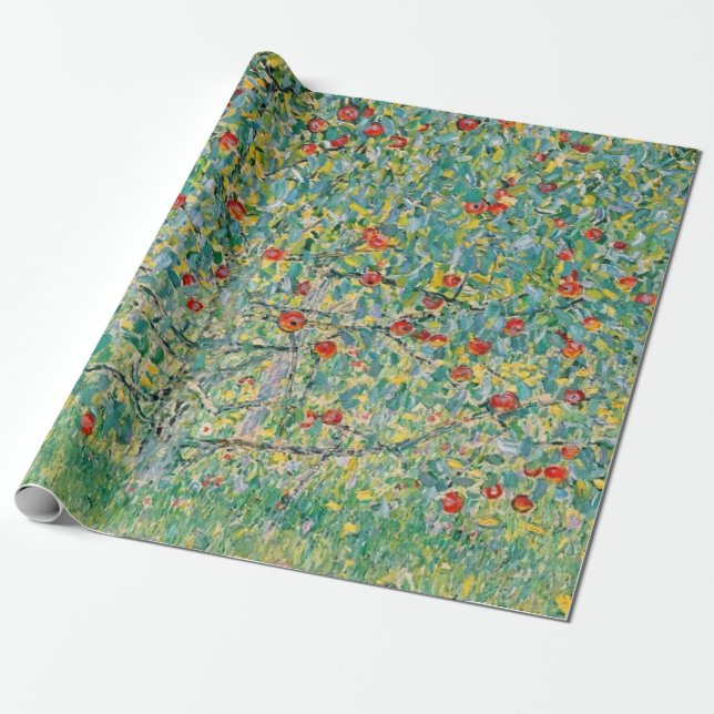 Apple Tree Gustav Klimt Wrapping Paper (Unrolled)