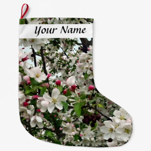 Apple Tree In Bloom Large Christmas Stocking