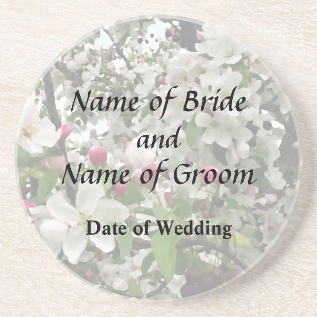 Apple Tree In Bloom Wedding Products Coaster (Front)