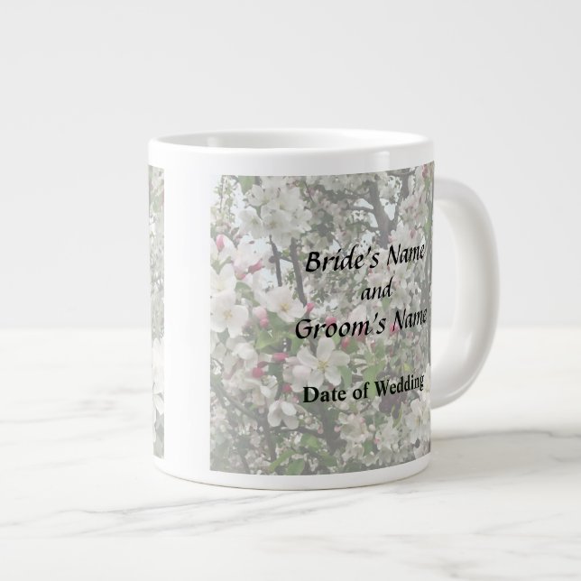 Apple Tree In Bloom Wedding Products Large Coffee Mug (Front Right)