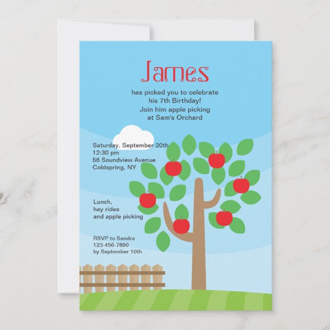 Apple Tree Invitation (Front)