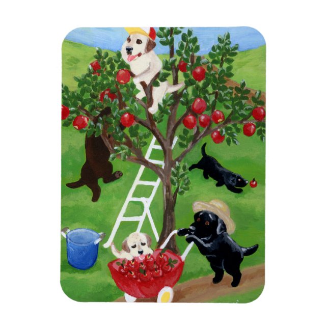Apple Tree Labradors Magnet (Vertical)