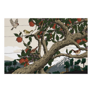 Apple Tree Landscape Poster