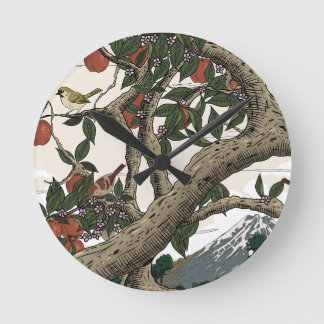 Apple Tree Landscape Round Clock